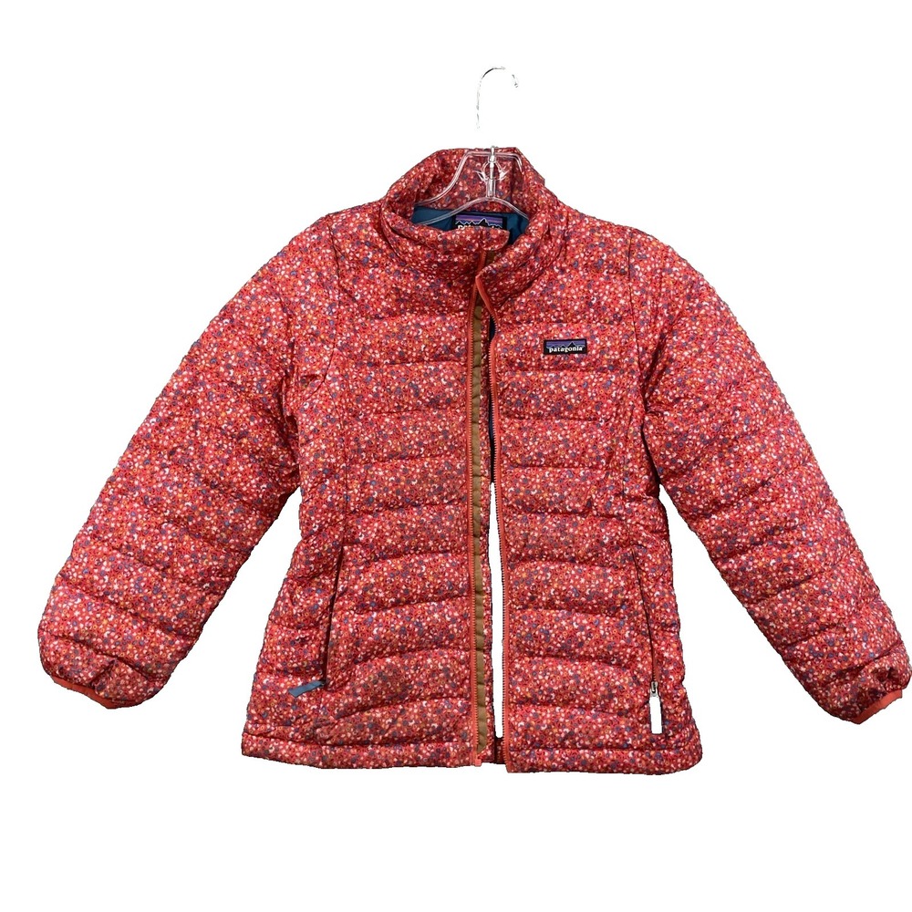 Patagonia Goose Down Puffer Jacket Kids Girls' Medium Outdoor Winter *Broken Zip